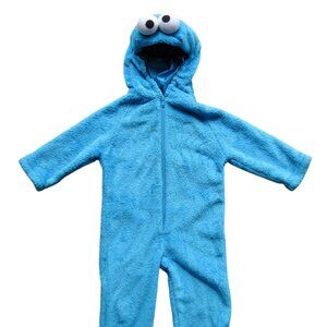 Cookie Monster Plush Blue Costume Toddler Size Small 2T Sesame Street HALLOWEEN